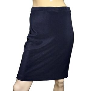 Sigrid Olsen Vintage Women’s Size 8 Black Rib Knit Straight Pencil Skirt